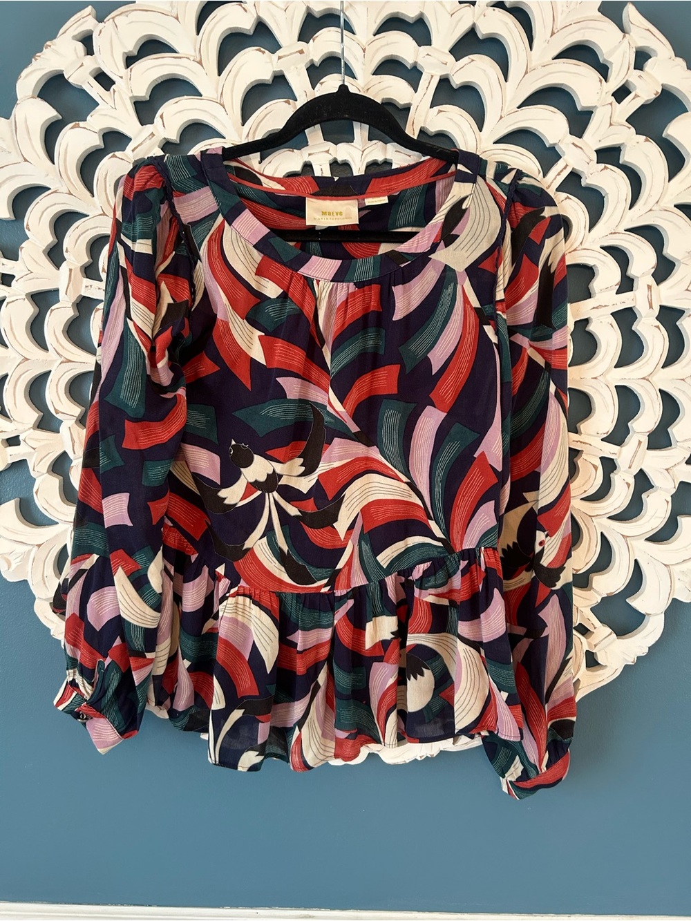 Maeve by Anthropologie Cheyenne peplum blouse